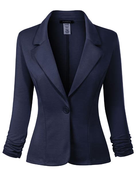 womens navy blue blazer jacket